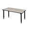Kee Rectangle Tables > Height Adjustable > Rectangular Classroom Tables, 42 W, 24 L, 23-34 H, Maple MT4224PLAPBK - alternate 4